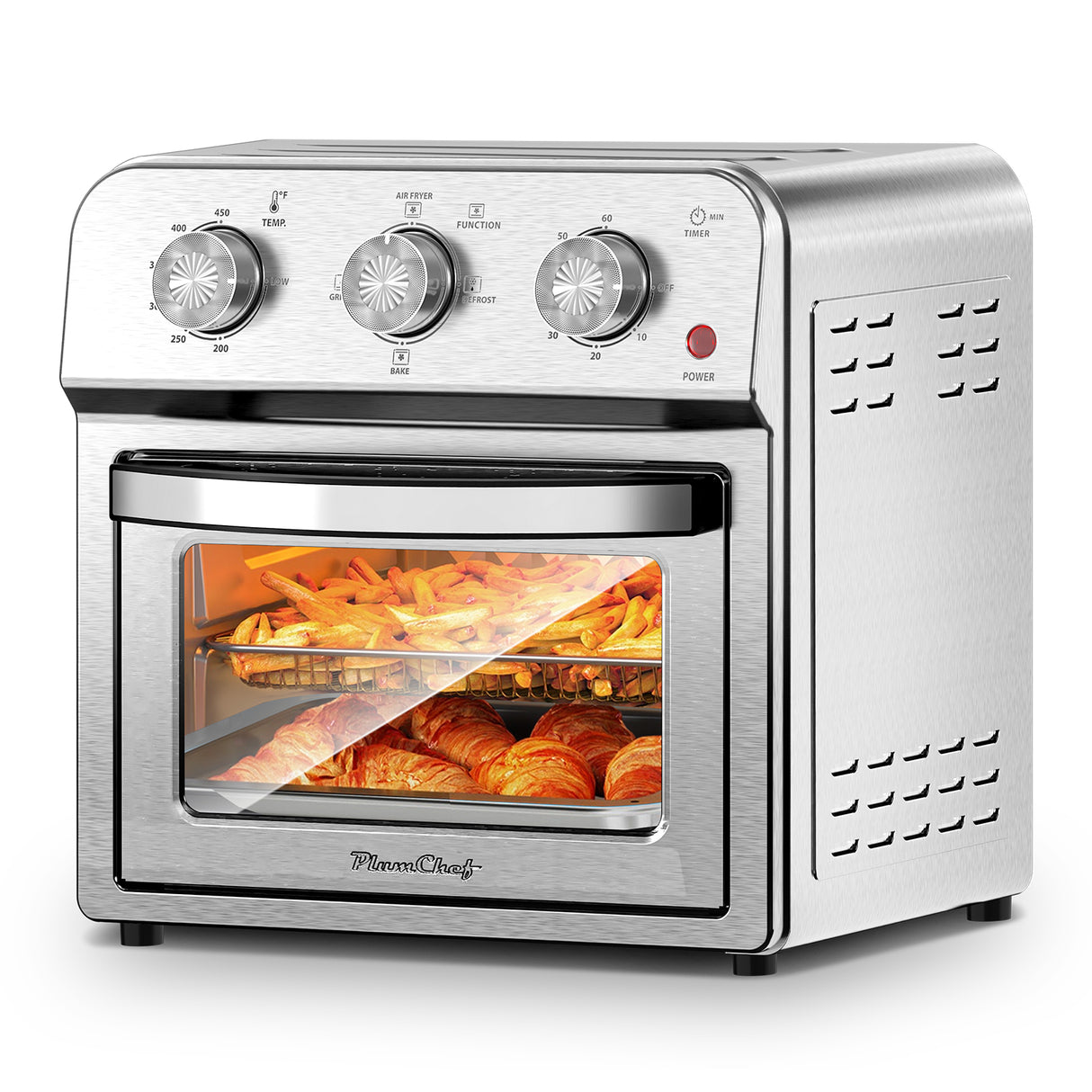 Family Size Air Fryer Toaster Oven Combo, 13QT, Stainless Steel
