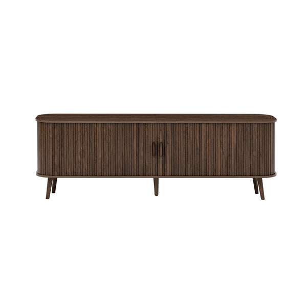 70" TV Stand, Media Center With Ample Storage - Dark Brown