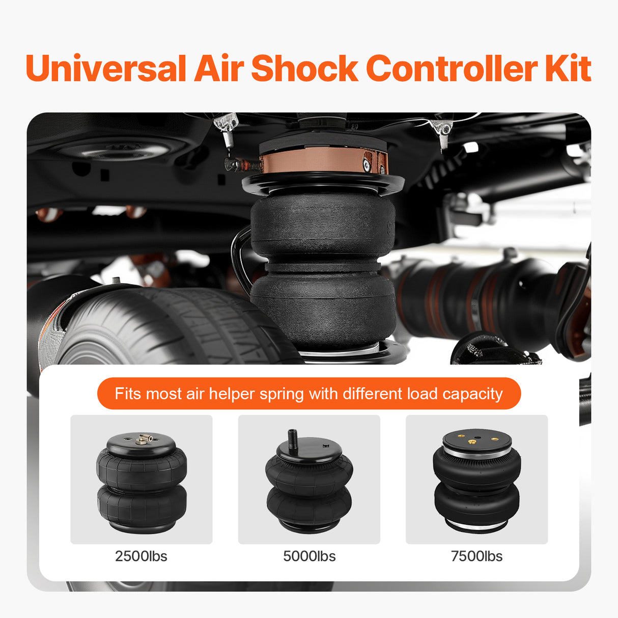 Air Shock Controller Kit 12V 100PSI On-Board Air Compressor System