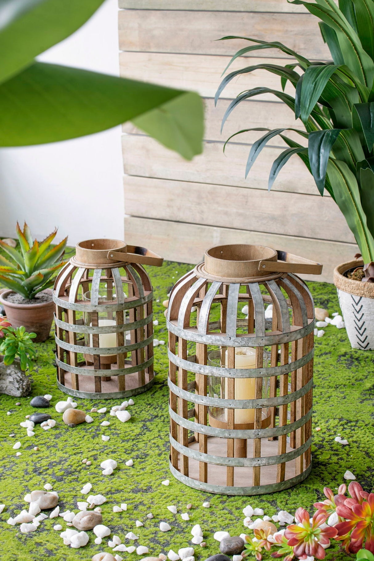 Decorative Lantern With Handle Wooden Lantern For Indoor Outdoor Home Garden Wedding
