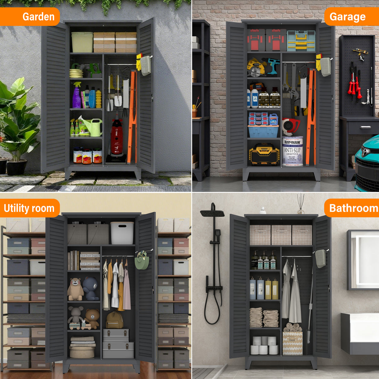 73'' Tall Metal Tool Storage Cabinet