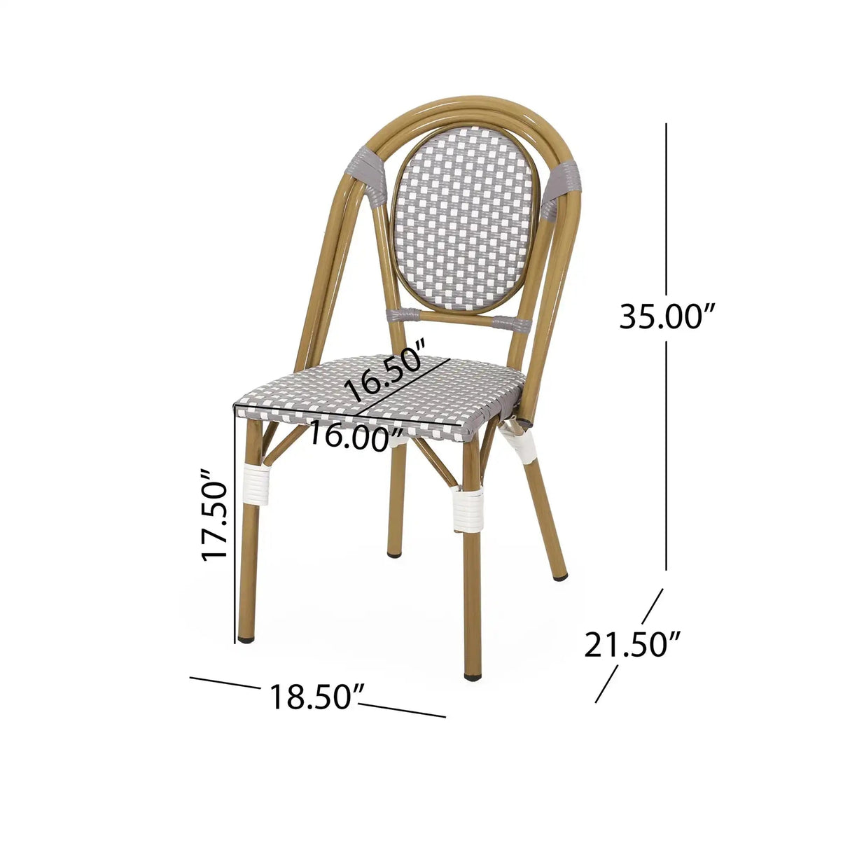 Outdoor Rattan And Aluminum French Bistro Chair Set - Best Buy Furniture
