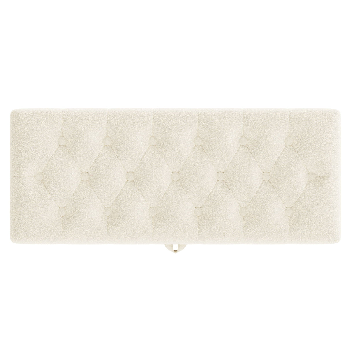 Modern Tufted Storage Ottoman Bench With Metal Legs