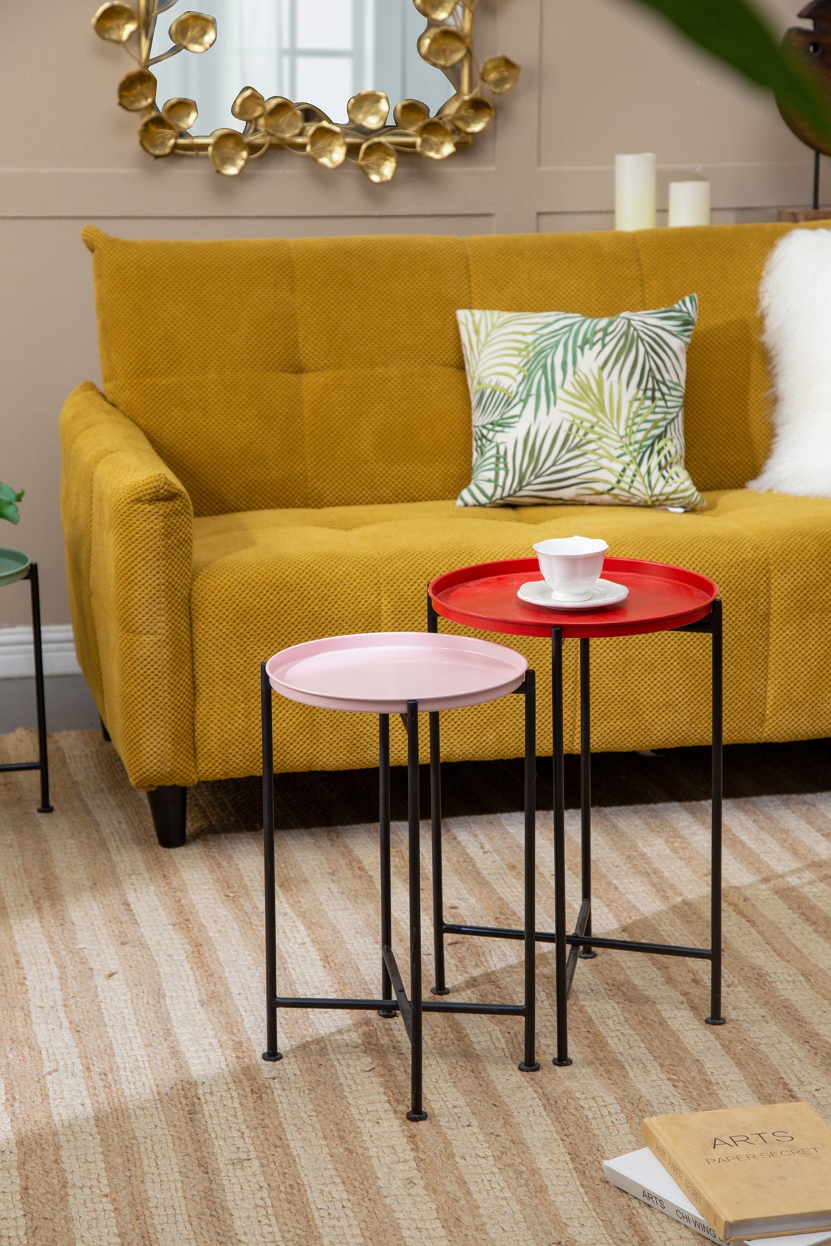 Set of 4 Multicolor Nesting Plant Stands
