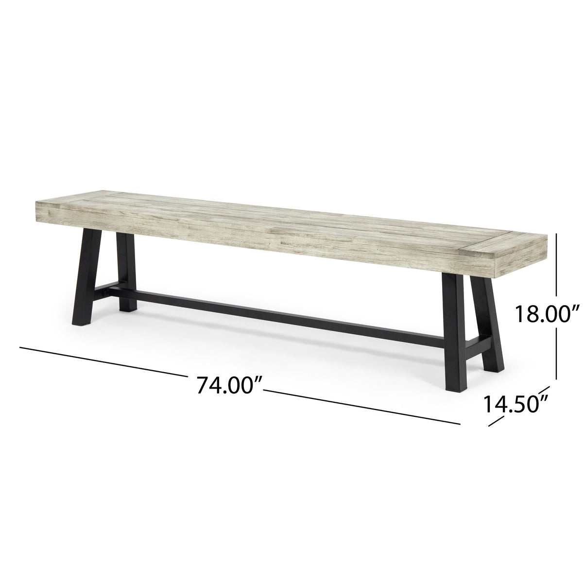 Carlisle 74 Outdoor Dining Bench