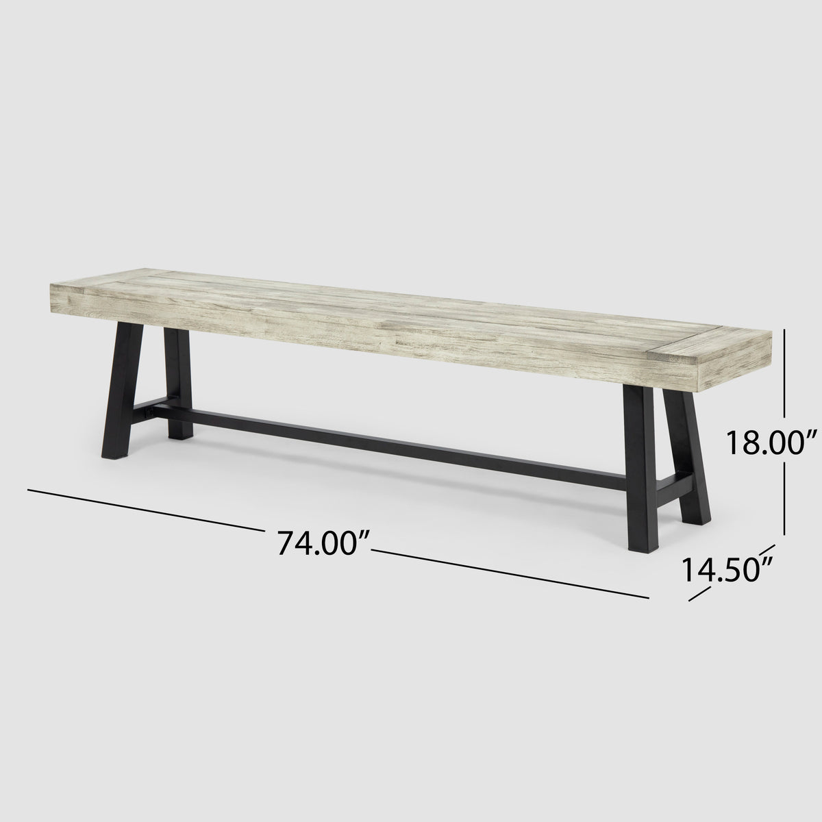 Carlisle 74 Outdoor Dining Bench
