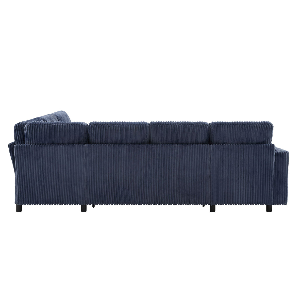 Convertible U-Shaped Sectional Sofa Bed With USB Ports And Storage