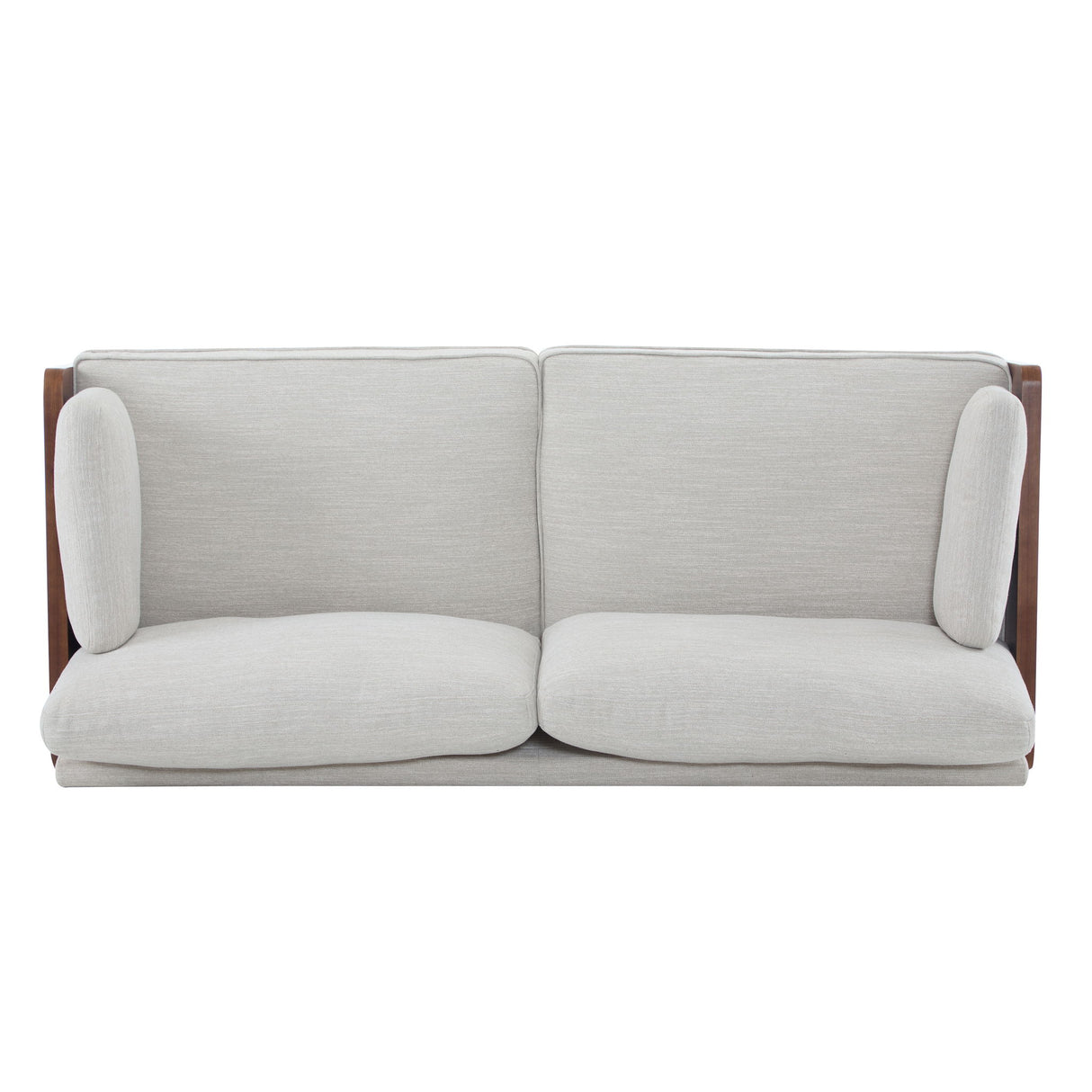 Mid Century Moderne Sofa With Wood Sides