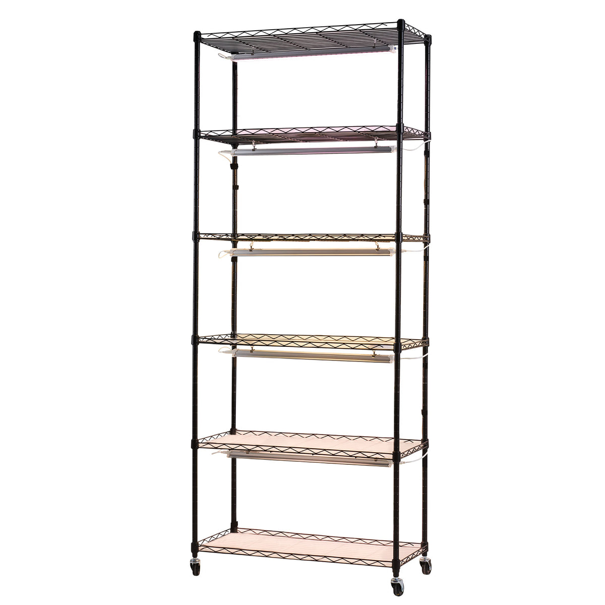 6-Tier Indoor Plant Shelf with Grow Light