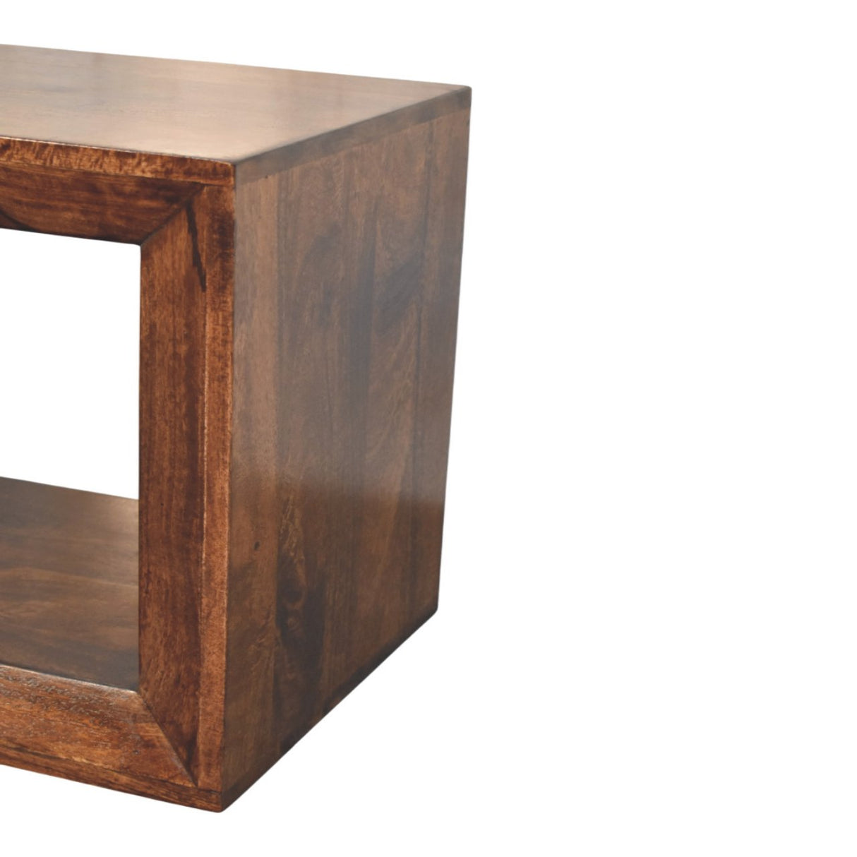 Solid Wood Solis California Side Table, Open Storage