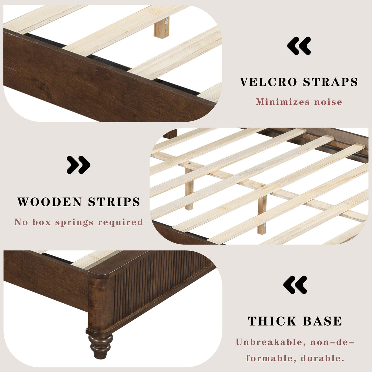 Platform Bed Frame & Tall Headboard