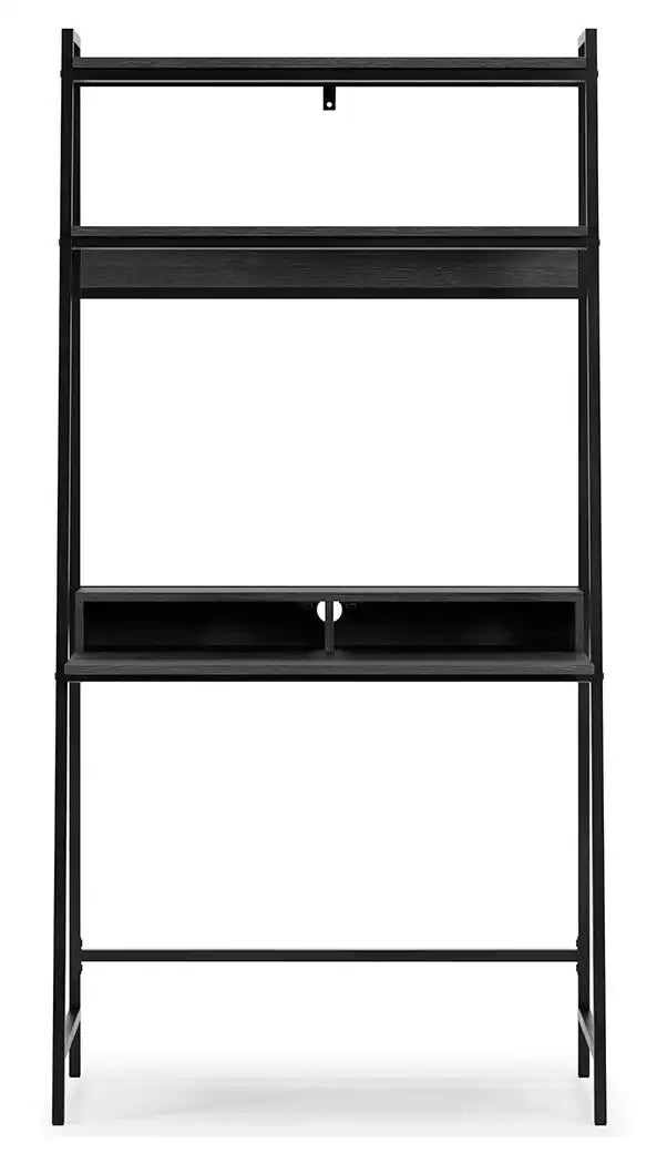 Yarlow - Home Office Desk and Shelf - Black - Best Buy Furniture