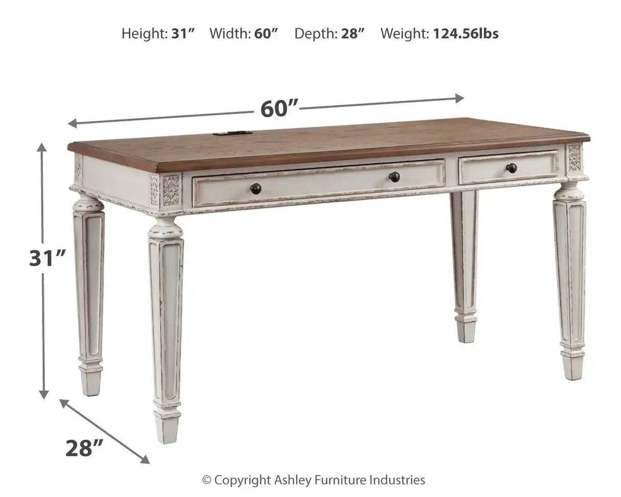 Realyn - Home Office Desk - Light Brown - Best Buy Furniture