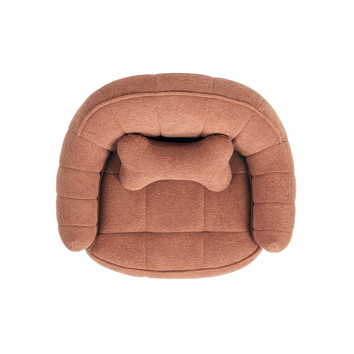 Louie 30.5" Modern Dog Sofa Bed with Bone Pillow, Medium, Spice