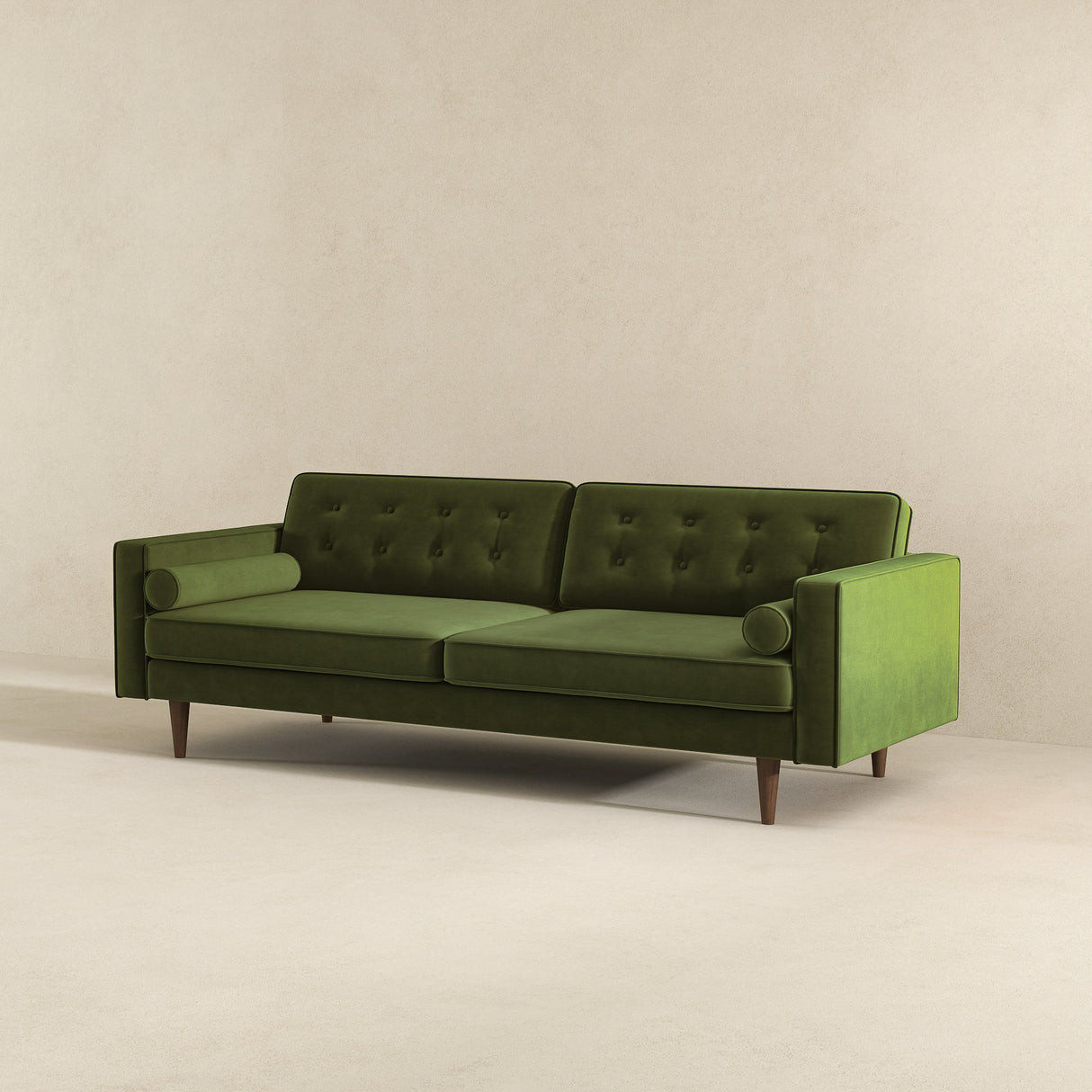 Casey Mid Century Modern Olive Sofa