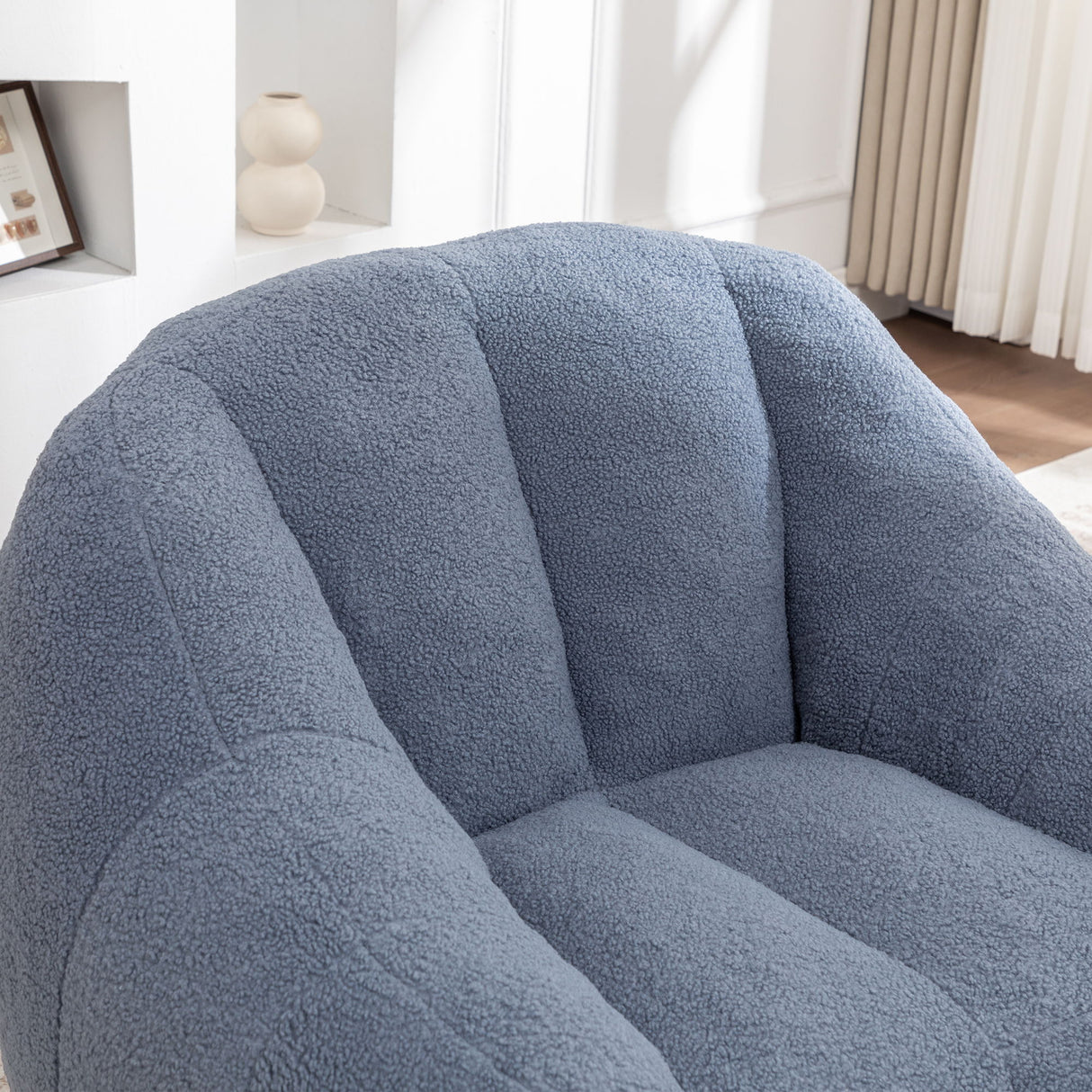 Comfy Bean Bag Chair With Memory Foam Filler, Tufted Soft