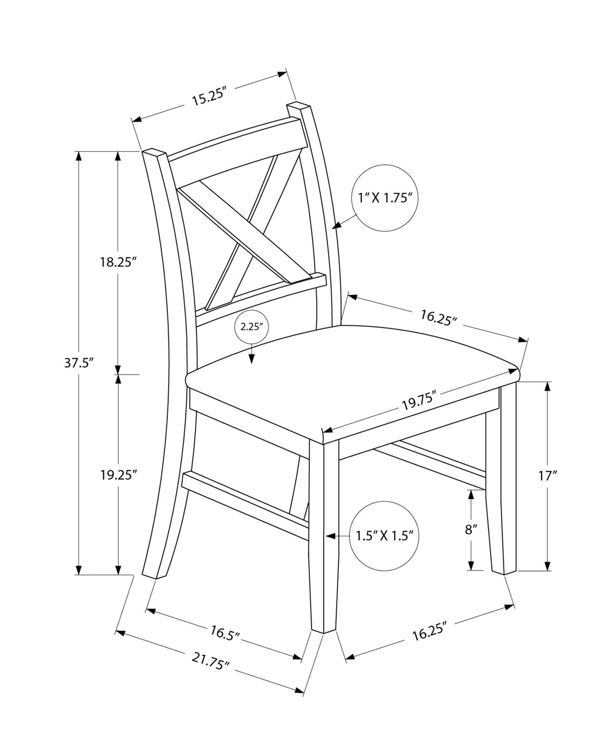 Dining Chair Side, Upholstered For Dining Room, Transitional (Set of 2) - Best Buy Furniture