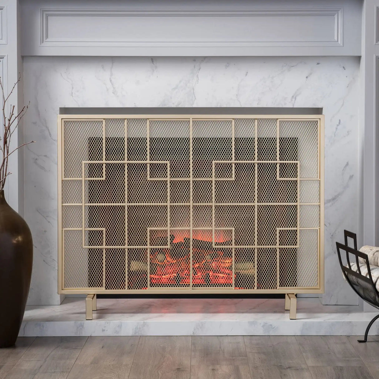 Dorothy - Modern Single Panel Iron Fire Screen - Best Buy Furniture