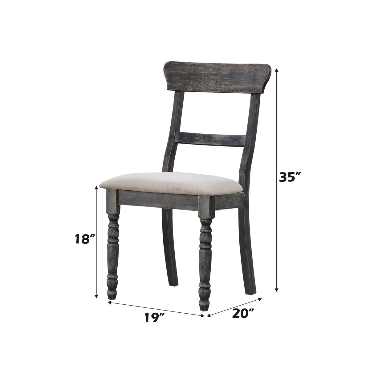 Leventis - Linen Weathered Side Chair (Set of 2) - Light Brown - Best Buy Furniture