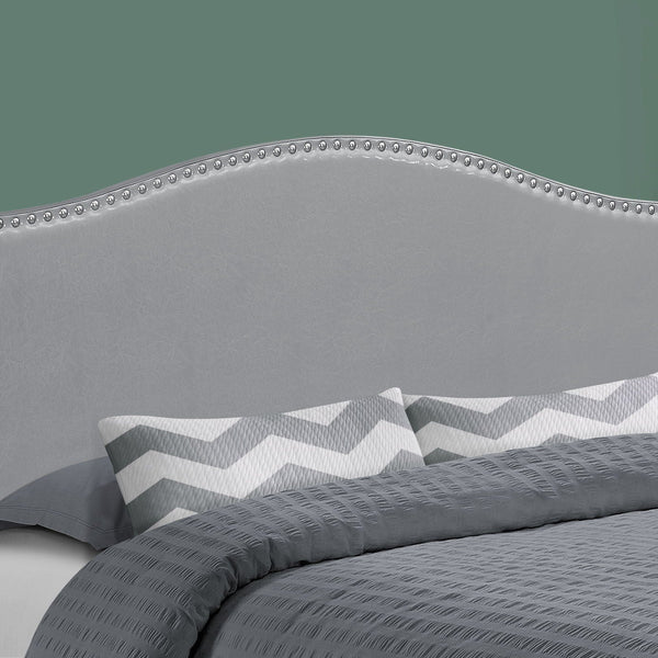 Queen Size, Bed Headboard Only, Upholstered, Transitional - Gray - Best Buy Furniture