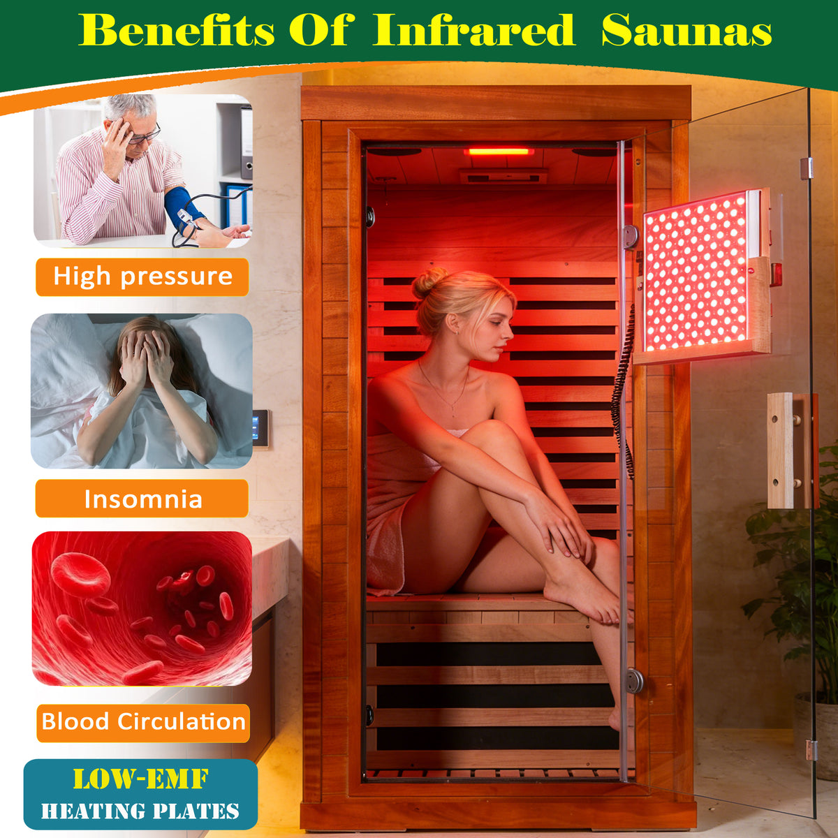 Wood Infrared Home Sauna Room