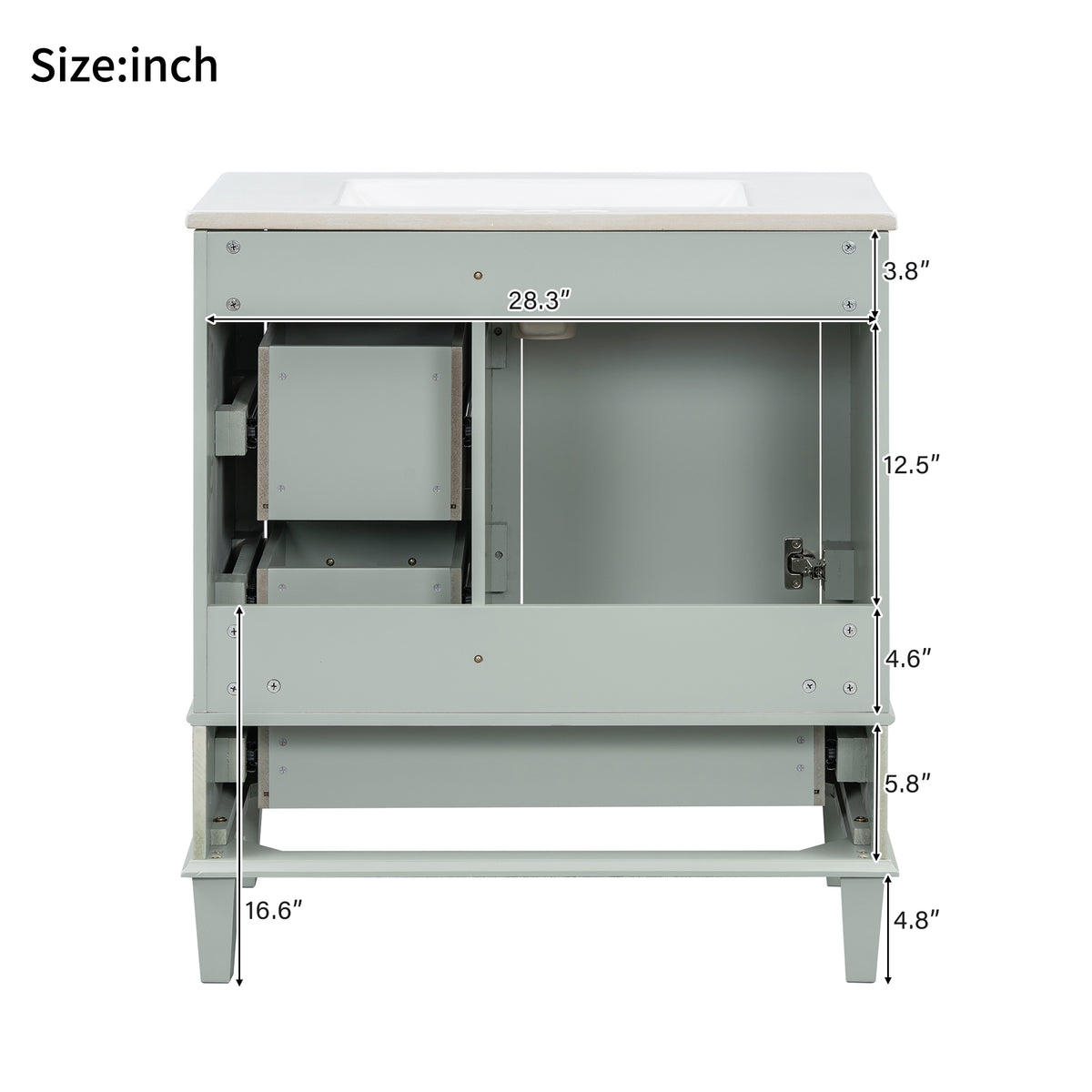 30" Bathroom Vanity with Sink Combo Set