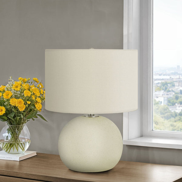 Lighting, Contemporary Table Lamp, Ceramic - Cream - Best Buy Furniture