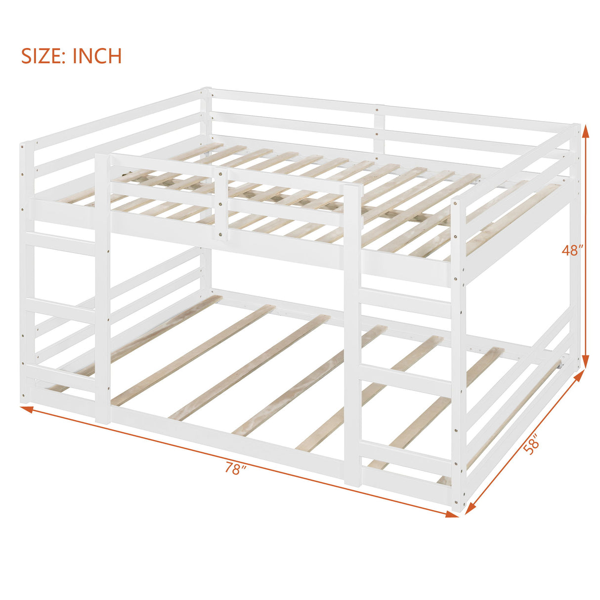 Solid Construction, Bunk Bed With Ladder