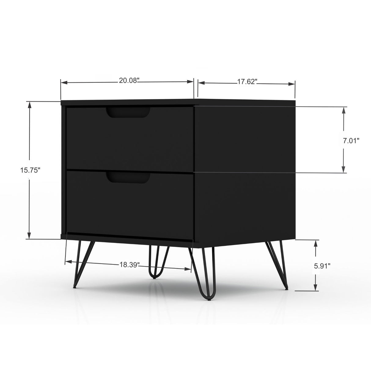 Rockefeller - 2 Drawer Nightstand
