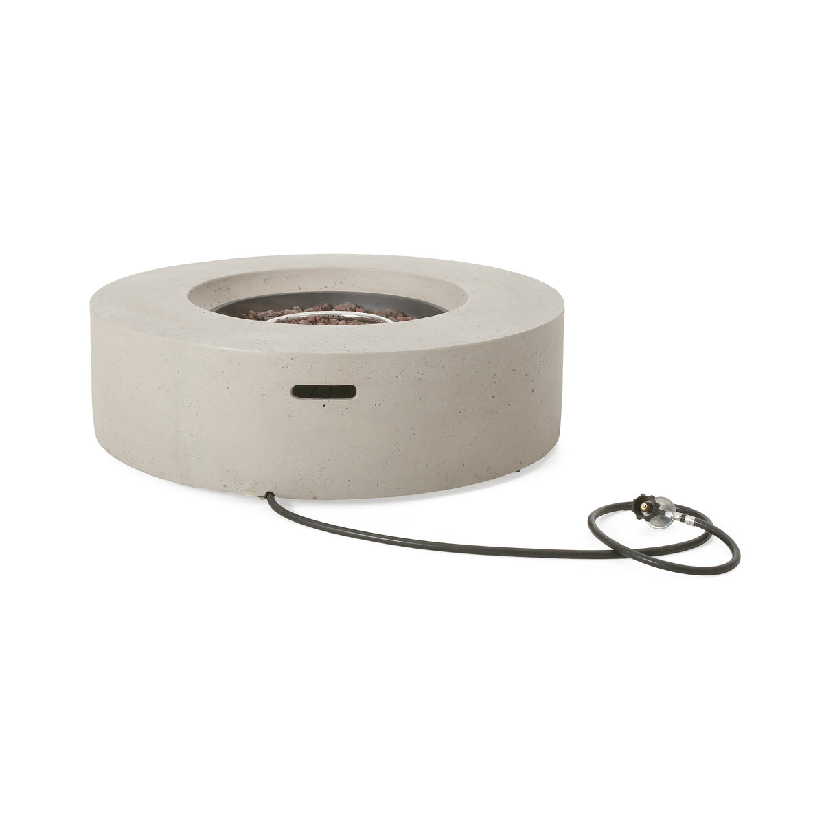 Outdoor 50,000 BTU Round MgO Concrete Propane Fire Pit