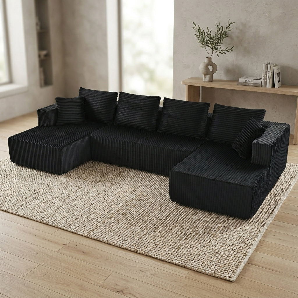 132.1 Inch Modular Sectional Sofa with Double Chaise