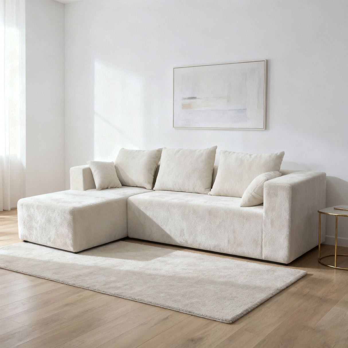 Modular Corner Sofa With Soft Fabric