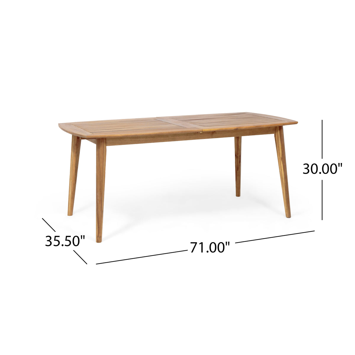 7 Piece Expandable Outdoor Dining Set with Acacia Wood Table