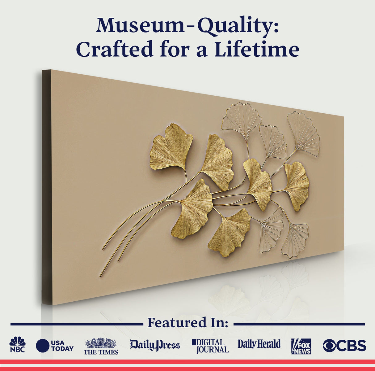 Golden Botanical Wall Art