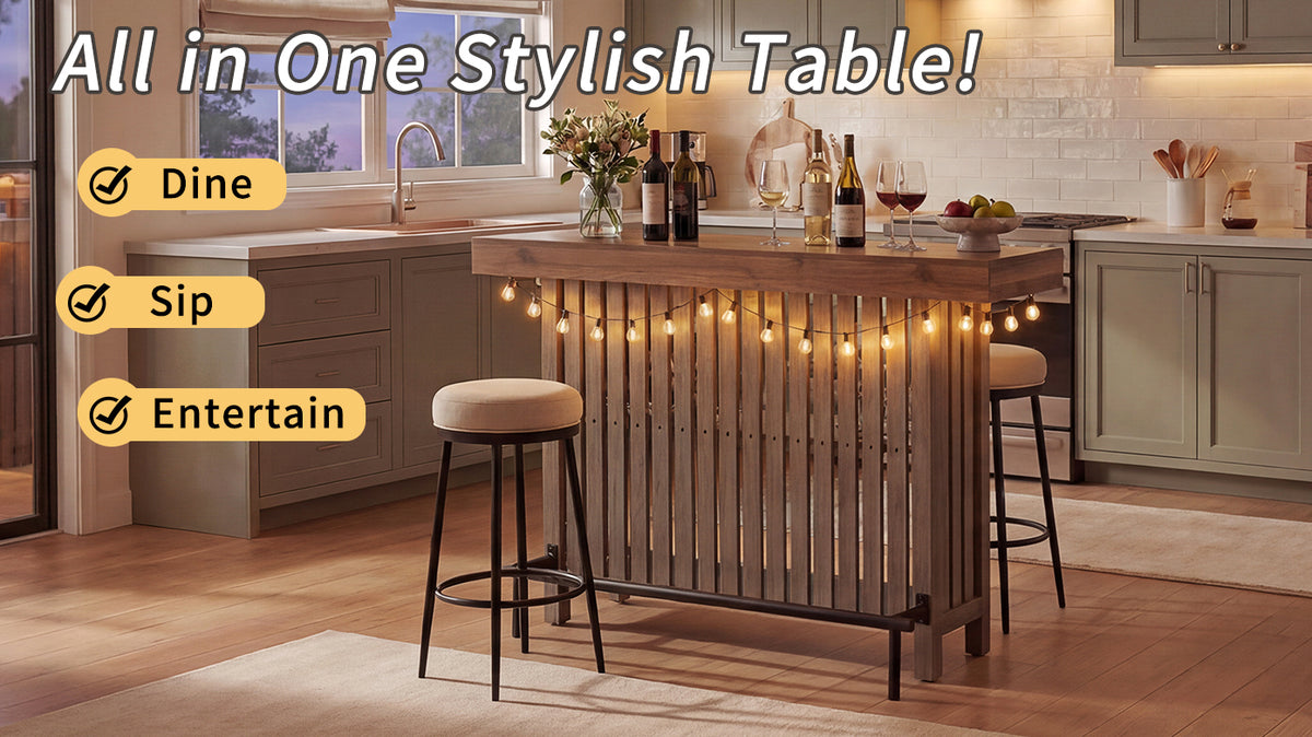 U_Style 3-in-1 Sideboard Table with Wine Storage