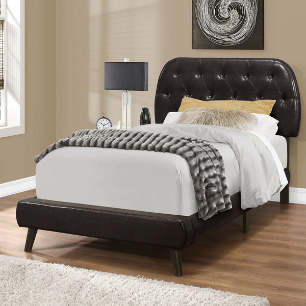 Bed Upholstered Leather Look - Best Buy Furniture