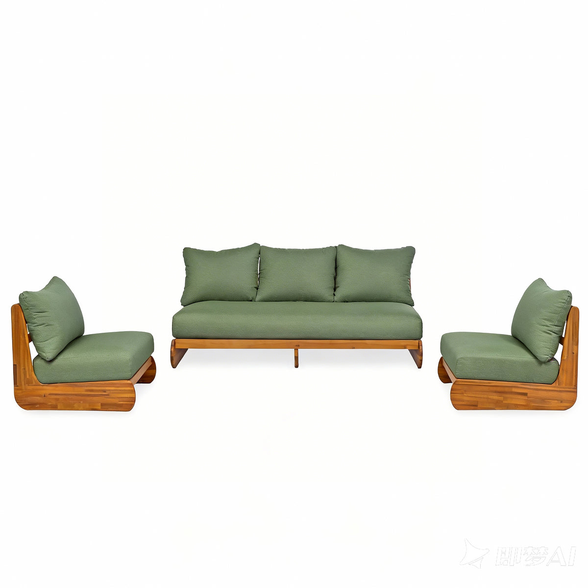 Outdoor Acacia Lazy 5 Seater Chat Set