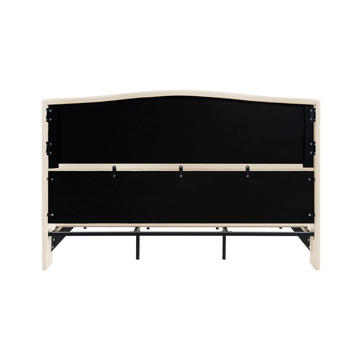 Platform Bed Frame With Tall Headboard And High Footboard