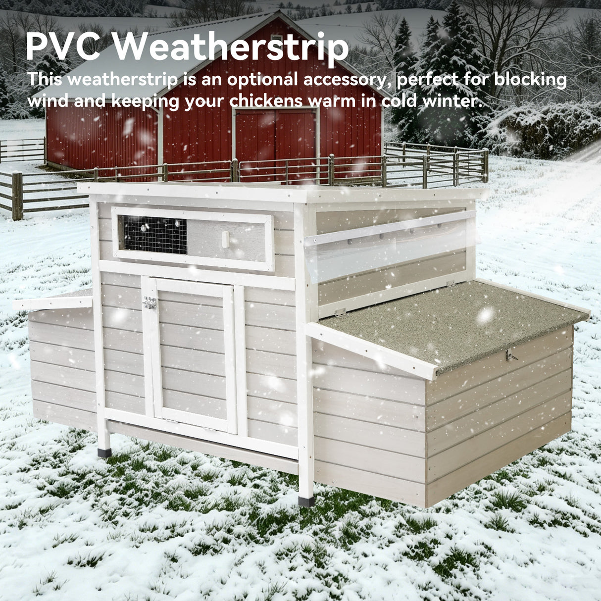 Large Wooden Chicken Coop Outdoor Hen House with Nesting Boxes