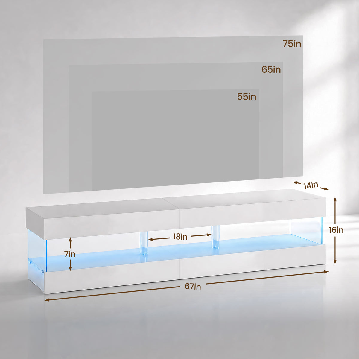 Modern TV Stand for 70 Inch TV