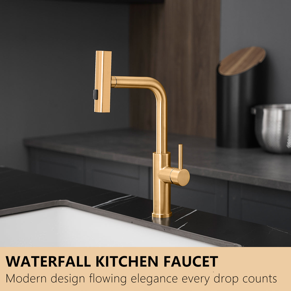 Kitchen Sink Faucet, Nickel