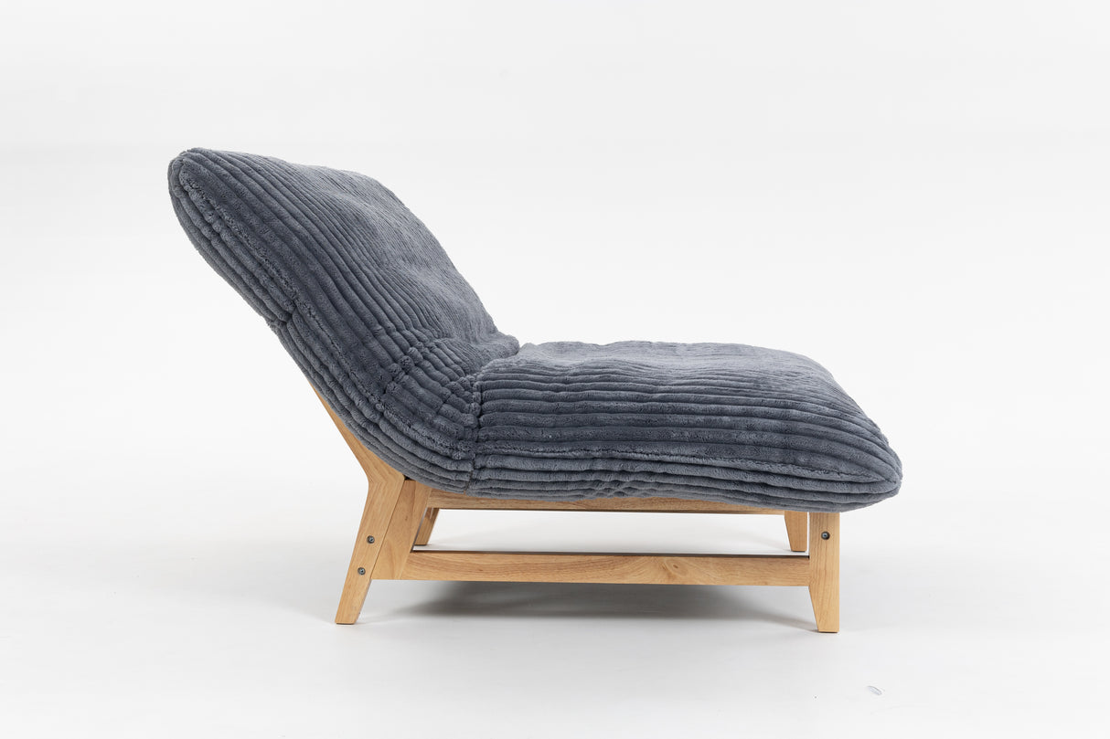 Bean Bag Chair for Adults with Solid Wood Frame