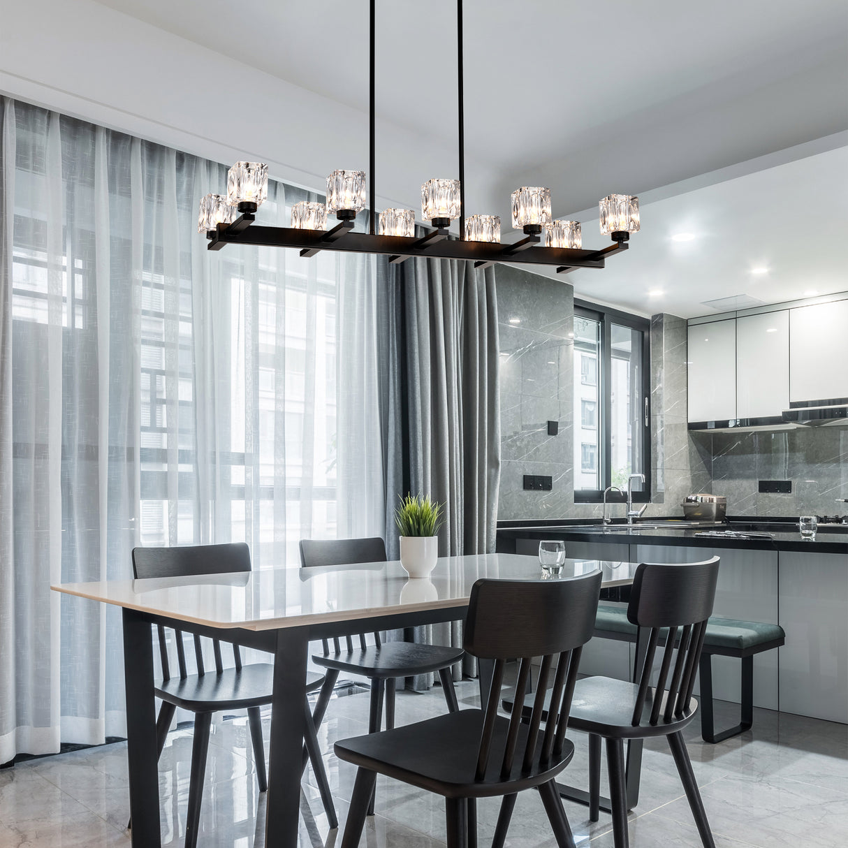 10-Light Chandelier for Dining Room