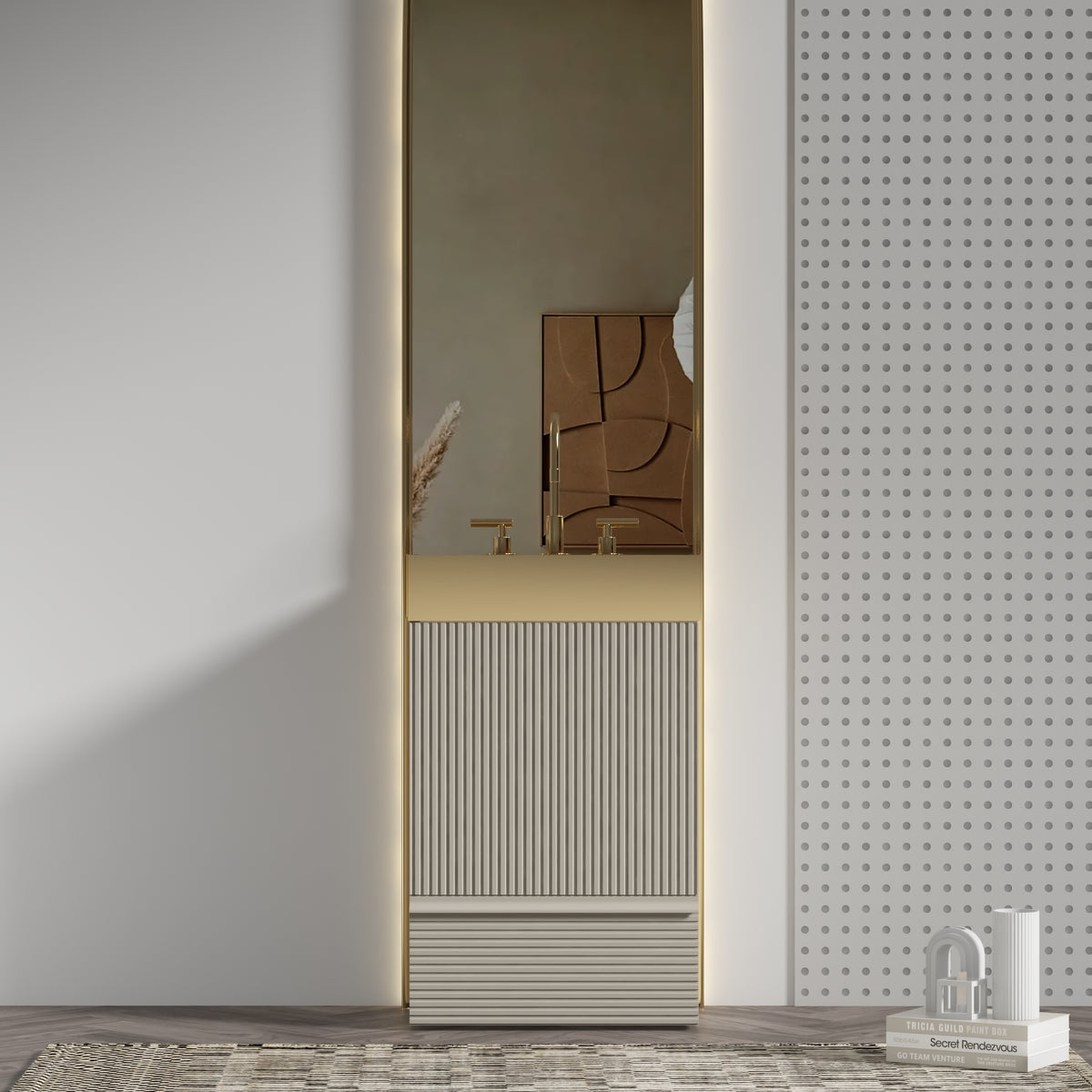 Gada 20" Striped Bathroom Vanity