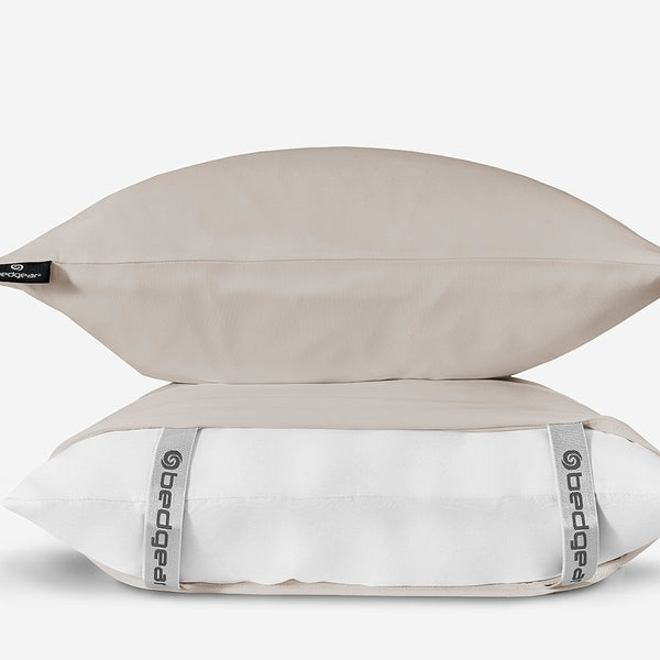 BedGear Dri-Tec King Pillowcase Set, Beige