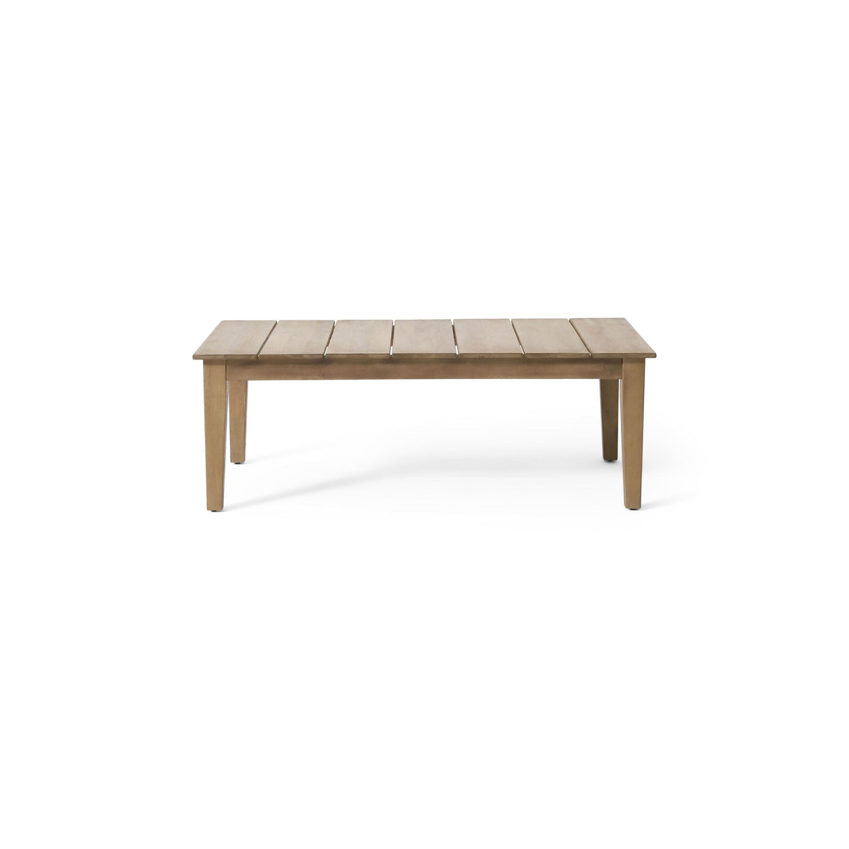 Outdoor Coffee Table With Slat Panel Top - Light Brown - Best Buy Furniture
