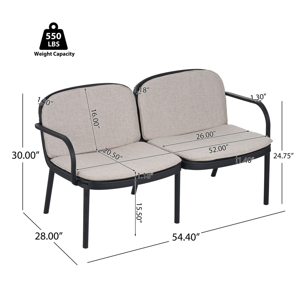 Luna - Outdoor Patio 3 Pieces Chat Set - Best Buy Furniture