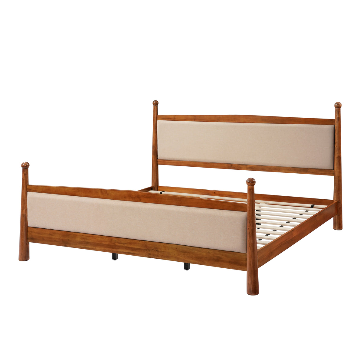 King Size Upholstered Platform Bed Frame