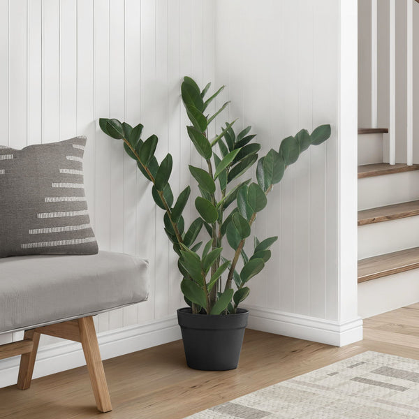 29" Tall, Artificial Plant, Zz Tree, Indoor, Faux, Fake, Floor, Greenery, Potted, Real Touch, Decorative - Green / Black - Best Buy Furniture
