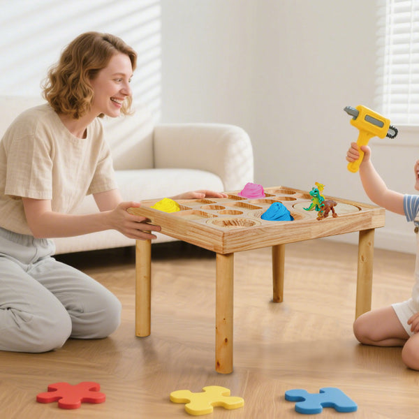 Sensory Table for Toddlers 1-3 with 2 Chairs